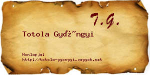 Totola Gyöngyi névjegykártya